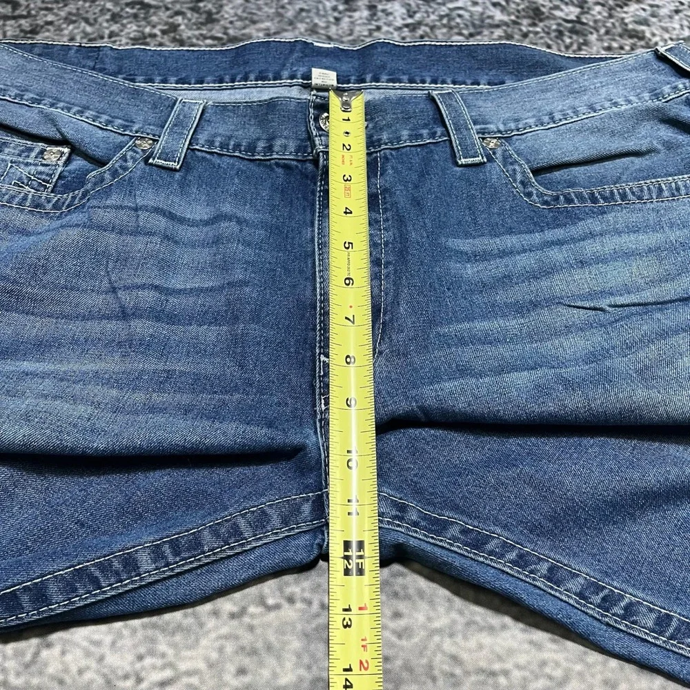True Religion Jeans Mens 44x34 Blue Denim Straight Fit‎ Y2K Grunge